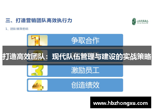 打造高效团队：现代队伍管理与建设的实战策略